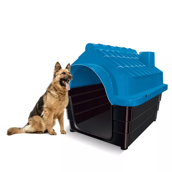 Kit Casa para Cachorros com Porta Ração N7 | MecPet