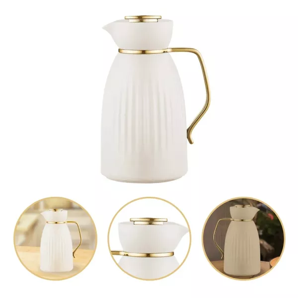 Garrafa sofia bege com dourado 1 litro 