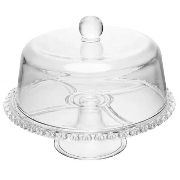 Boleira em cristal com detalhe em coraçaão