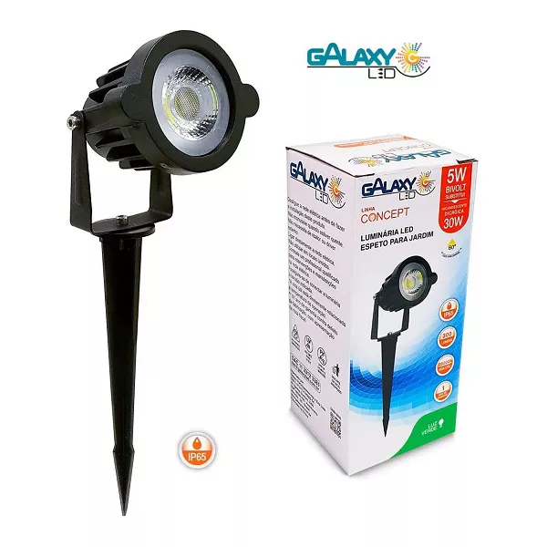Luminária Espeto LEFD de Jardim - 5w Bivolt 6500K IP65