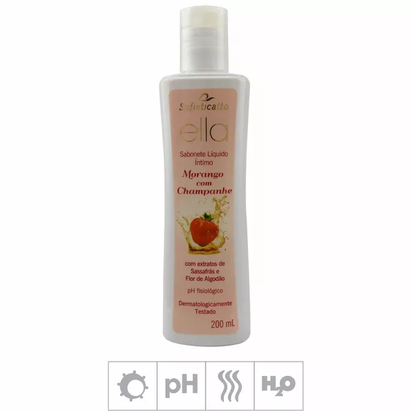 *Sabonete Líquido Sofisticatto Ella 200ml (ST498) - Morango c/ Champagne