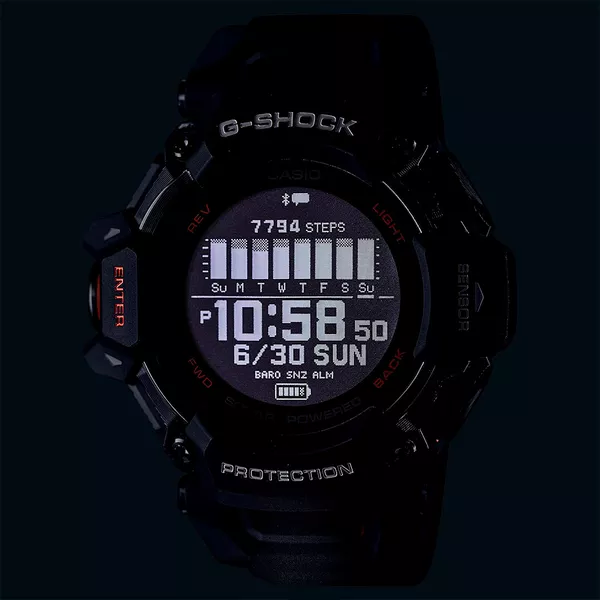 Relógio G-Shock Squad Digital Preto e Laranja GBD-H2000-1ADR