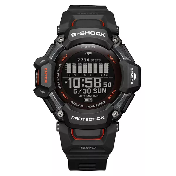 カシオ　G-SHOCK　GBD-H2000 BRACK×ORANGE Relógio G-Shock Squad Digital Preto e Laranja GBD-H2000-1ADR