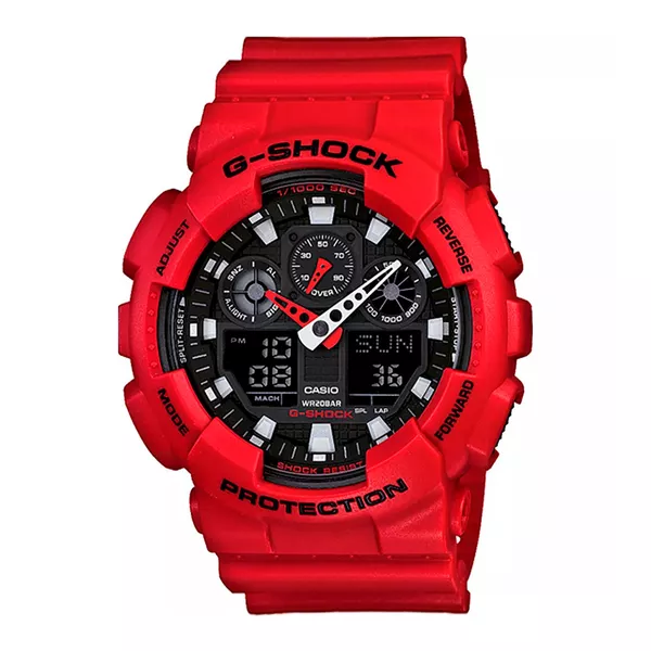 Relogio G-Shock AnaDigi Masculino Vermelho GA-100B