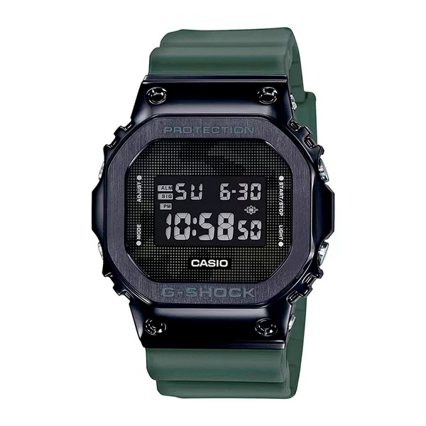 メタル×ミリタリー［良品きれい］GM-5600B カーキグリーン G-SHOCK Relógio G-shock Digital Série GM-5600 Pulseira Verde
