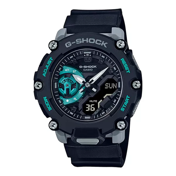 ネ*9様 CASIO G-SHOCK GA-2200 デジタル腕時計 Relógio G-Shock AnaDigi Série GA-2200 Preto com Turquesa