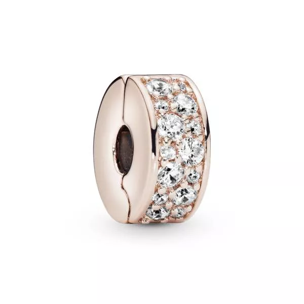 Clipe Pandora Rose Elegância Rosa