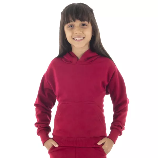 Moletom Canguru Infantil Menina com Capuz Benellys 