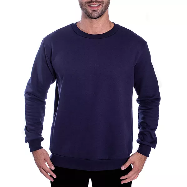 Moletom Liso Masculino Gola Redonda Marinho Benellys