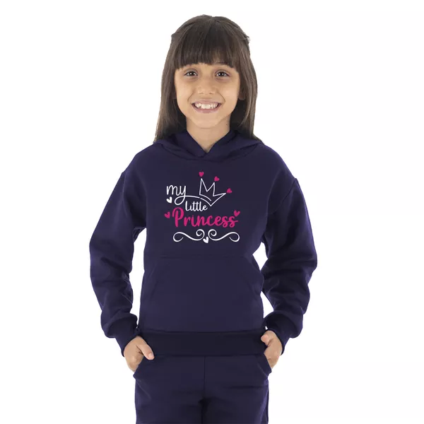 Moletom Canguru Infantil Menina Princesa... - Benellys Loja Oficial