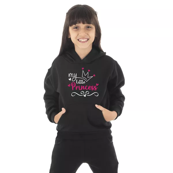 Moletom Canguru Infantil Menina Princesa... - Benellys Loja Oficial