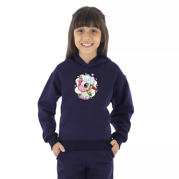Moletom Canguru Infantil Menina Unicórni... - Benellys Loja Oficial