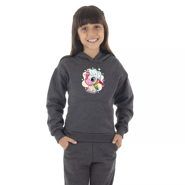 Moletom Canguru Infantil Menina Unicórni... - Benellys Loja Oficial