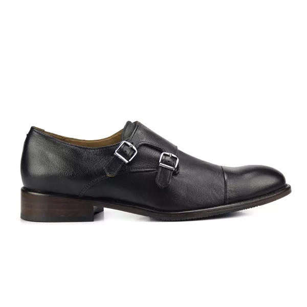 専用　MUSE de Deuxieme Classe vintagesatin Double Monk Strap Masculino Matarazzo Preto | Monbran Dressy