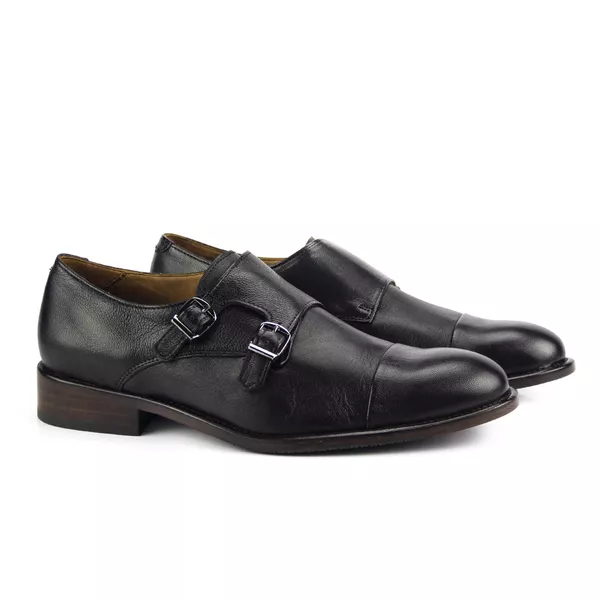 Double Monk Strap Masculino Matarazzo Preto | Monbran Dressy