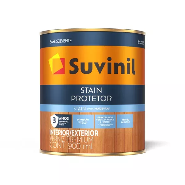 Verniz Stain Protetor Acetinado Natural 900 ml - Suvinil