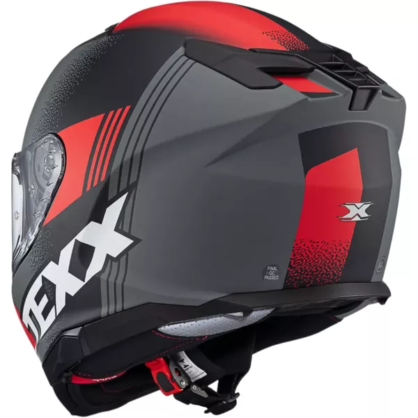 Capacete Texx Kaiman Track - Vermelho/Preto/Cinza Fosco Moto One