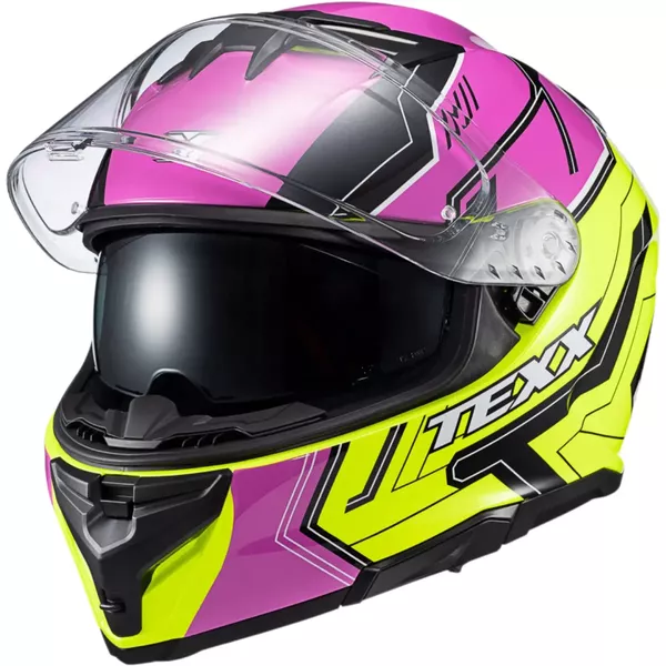 Capacete Texx Kaiman Teaser - Rosa Preto Verde Moto One