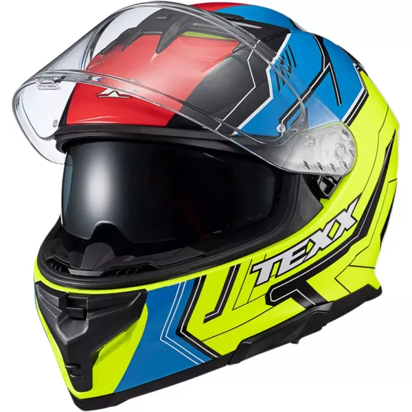 Capacete Texx Kaiman Teaser - Verde/Preto/Azul/Vermelho Moto One