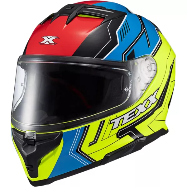 Capacete Texx Kaiman Teaser - Verde/Preto/Azul/Vermelho Moto One
