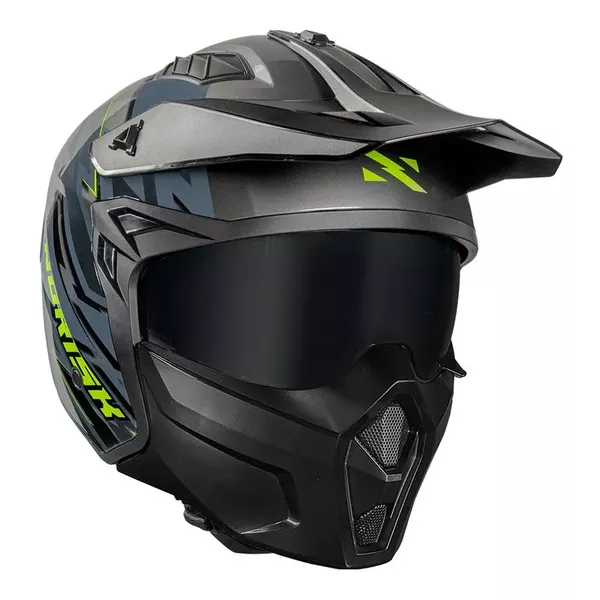 Capacete Norisk Darth 2 Storm - Titanium Cinza Moto One