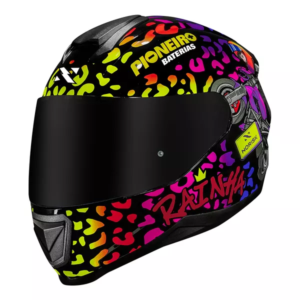 noriです Capacete Norisk FF802 Razor Fanny Wheeling Replica Moto One