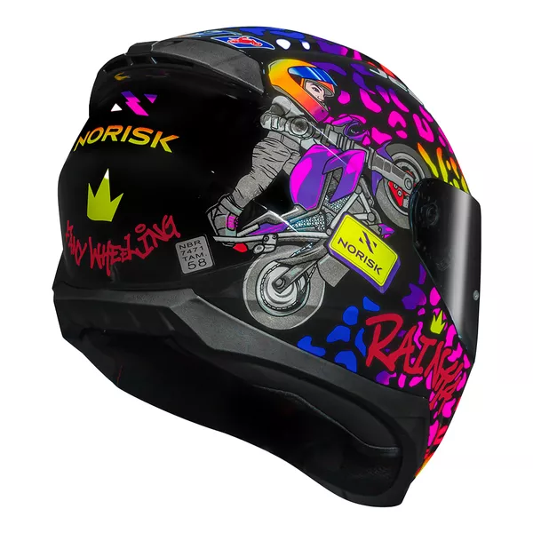 Capacete Norisk FF802 Razor Fanny Wheeling Replica Moto One