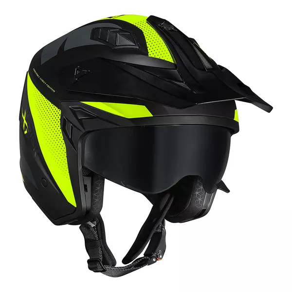 Capacete Norisk Darth 2 X1 - Preto Fosco/Amarelo Moto One