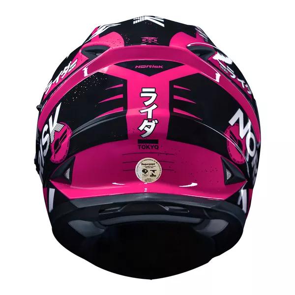 Capacete Norisk Ff302 Soul Tokyo - Preto/Branco/Rosa (Viseira