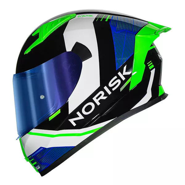nori  Capacete Norisk Flow Run - Preto/branco Moto One