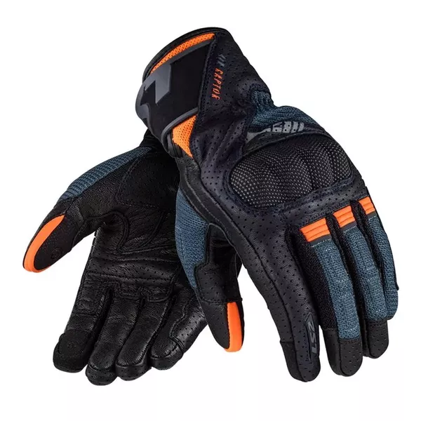 Luva Ls2 Air Raptor - Azul/Laranja Moto One