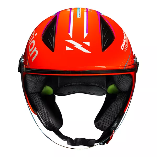 Capacete Norisk Neo (Aberto) Vizion - Laranja/Azul Moto One