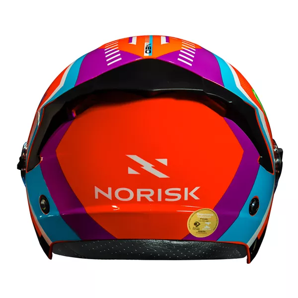 Capacete Norisk Neo (Aberto) Vizion - Laranja/Azul Moto One