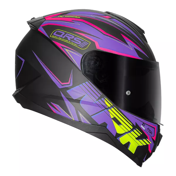 Capacete Norisk FF802 Razor Ghost - Preto Fosco/Roxo Moto One