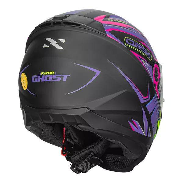 Capacete Norisk FF802 Razor Ghost - Preto Fosco/Roxo Moto One