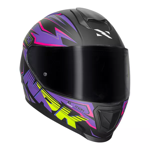 Capacete Norisk FF802 Razor Ghost - Preto Fosco/Roxo Moto One