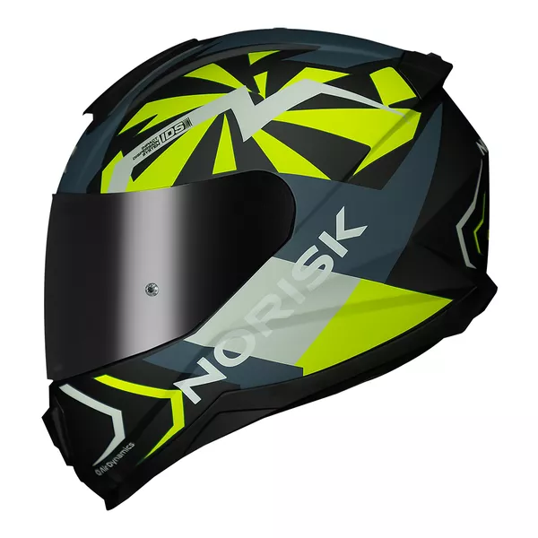 Capacete Norisk FF802 Razor Godspeed - Azul Fosco/Amarelo Moto One