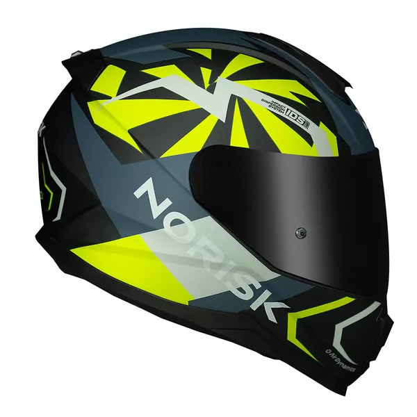Capacete Norisk FF802 Razor Godspeed - Azul Fosco/Amarelo Moto One