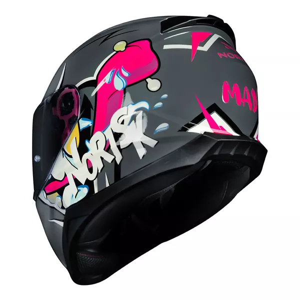Capacete Norisk FF802 Razor Mad - Cinza Moto One