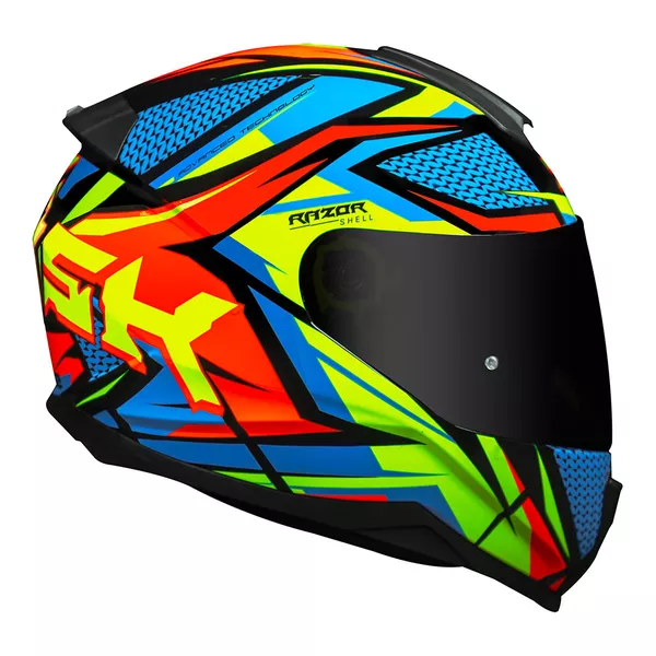 Capacete Norisk FF802 Razor Sharp - Preto/Amarelo/Laranja Moto One