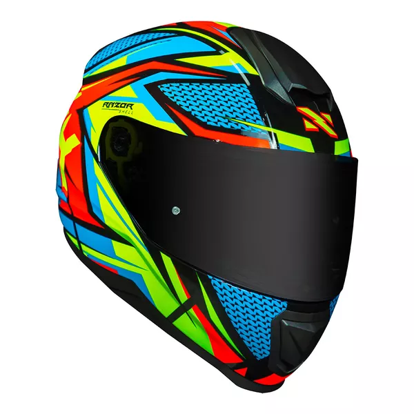 Capacete Norisk FF802 Razor Sharp - Preto/Amarelo/Laranja Moto One