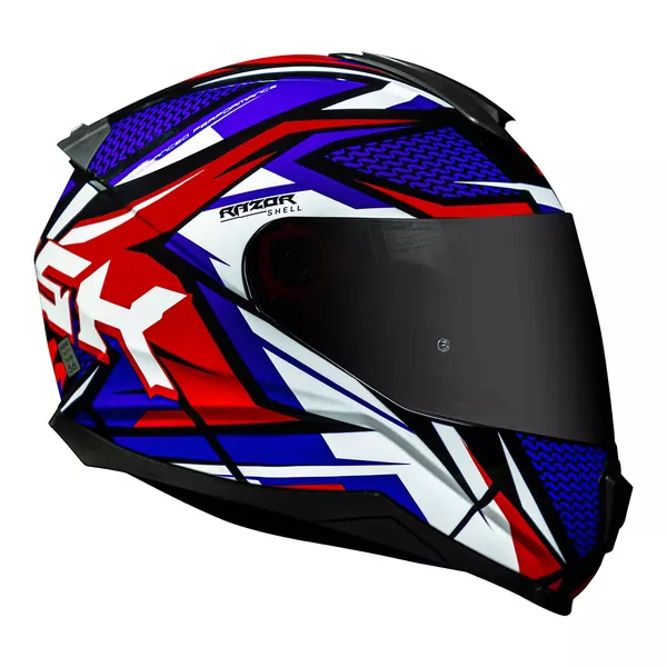 Capacete Norisk FF802 Razor Sharp - Azul/Vermelho/Branco Moto One