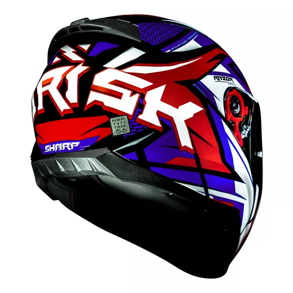 Nori’s Capacete Norisk FF802 Razor Sharp - Azul/Vermelho/Branco Moto One