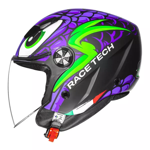 Capacete Race Tech Play Snake - Roxo Moto One