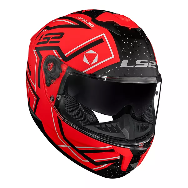 Capacete LS2 FF808 Stream 2 Maze - Laranja Fosco/Preto Moto One