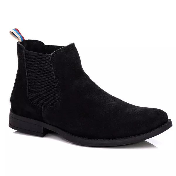 Botina Country Masculina Chelsea Toda Preta Clássica