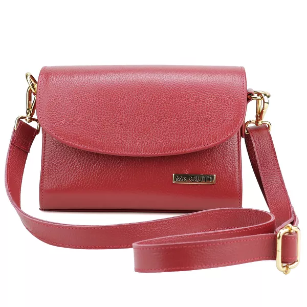 Bolsa Tiracolo Mr. Gutt em Couro Legítimo Vermelho - Ref-B250212-Vermelho