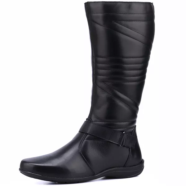 Bota Montaria Cano Longo Mr. Gutt Em Couro Preta - Ref. 1175 Pto