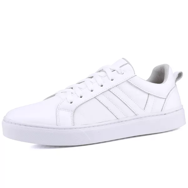 Tênis Julia Casual Feminino em Couro Mr Gutt Branco - Ref. V6F - Branco/Branco