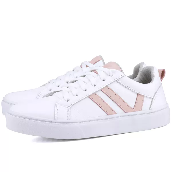 Tênis Julia Casual Feminino em Couro Mr Gutt Branco - Ref. V6F